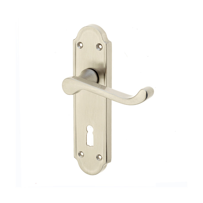 Sherborne PB Lever Lock, Satin Nickel