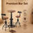 Javin Pine Solid Wood Top Four Leg Dining Set-116308024