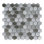 Carreau de mosaïque mural en acier inoxydable nid d'abeille 1,2 po x 1,2 po Latium