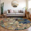 Tapis intérieur / extérieur beige en polyester tissé à la machine Altair-2037021348