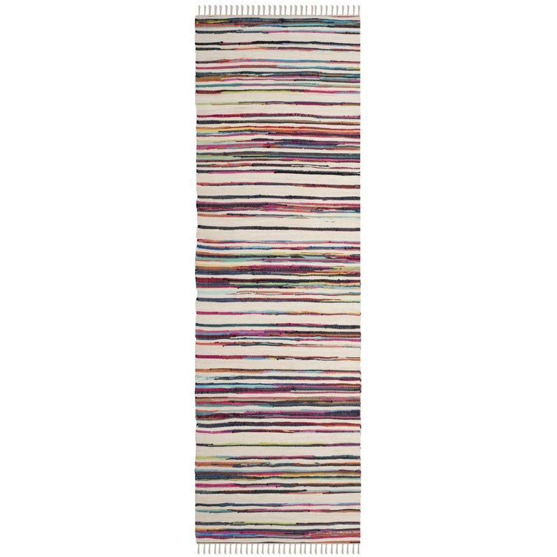 Burks Rug Hand Woven Cotton Abstract Rug, Rectangle 2'3" x 5'