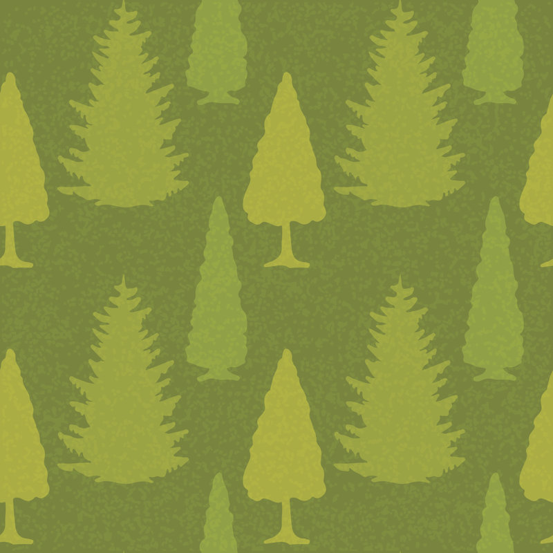 Christmas Trees by Nataleana - Wrapped Canvas Painting, 30cm H x 30cm W