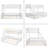 Twin XL Over Queen Bunk Bed With Ladder And Guardrails-748337407