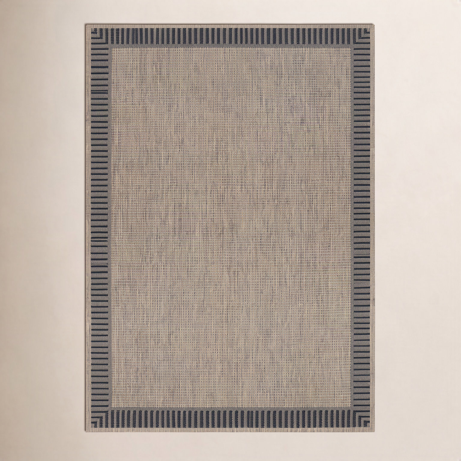 Black Cocoa Brown Flatweave Outdoor Rug, Brown / Black, Rectangle 5'3" x 7'6"