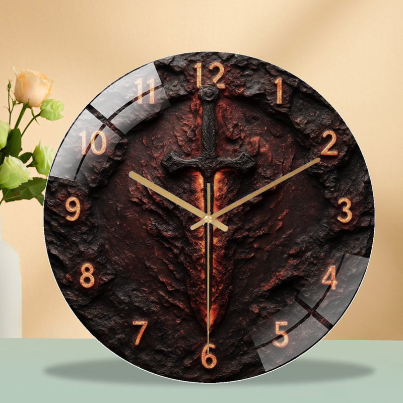 Horloge murale en verre 12 po