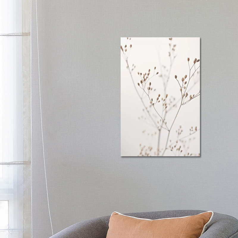 Wildflower Natural Beige I 1 Piece Wrapped Canvas Wall Art, 66.04 cm H x 45.72 cm W x 3.175 cm D