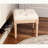 Small Padded Bench, Square Upholstered Rustic Ottoman Bench