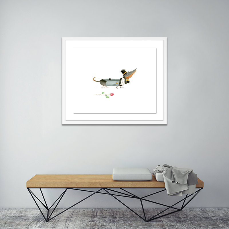 Dox Dapper Painting by Jess Engle, White