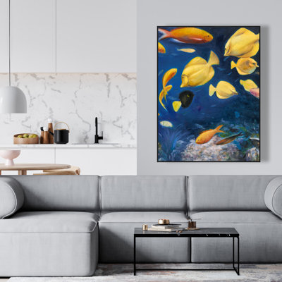 Fish under the sea - Bathroom Aquatic Animals Canvas Art