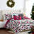 Merry Town White/Green/Red Microfiber Reversible Comforter Set-832162594