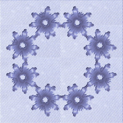 Tapis en laine bleu / blanc