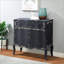 Console à queue d'aronde gris antique avec fond arqué - Rangement durable pour le vestibule / salon