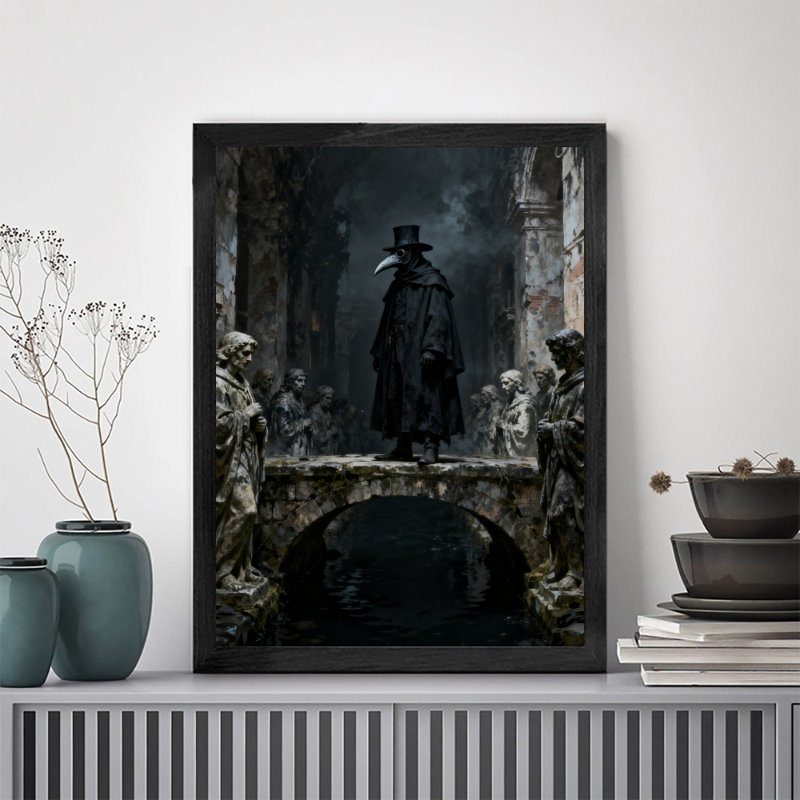 «Black Crow», art mural rétro, impression encadrée de style rétro, H 11 po x l 9 po