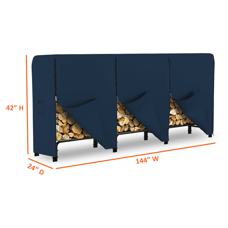 Housse de protection pour bois d'extérieur Kian, Bleu foncé