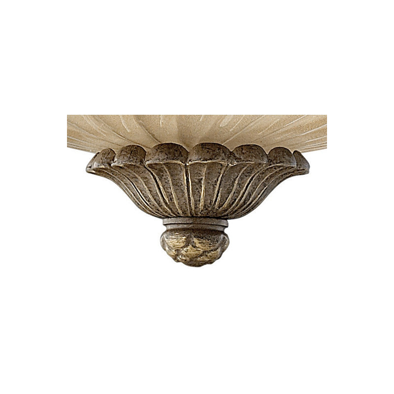 Plantation 2-Light Flush Mount, Standard, Incandescent