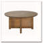 Table basse 32 po en rotin, table basse ronde en bois tissé de rotin