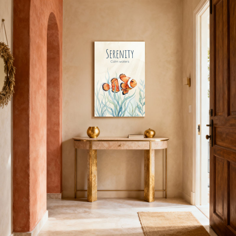 Aquarelle sur toile Serenity, H 30 po x l 20 po