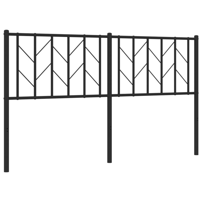 Vidaxl Metal Replace Headboard, Black, King - 150 x 200 cm