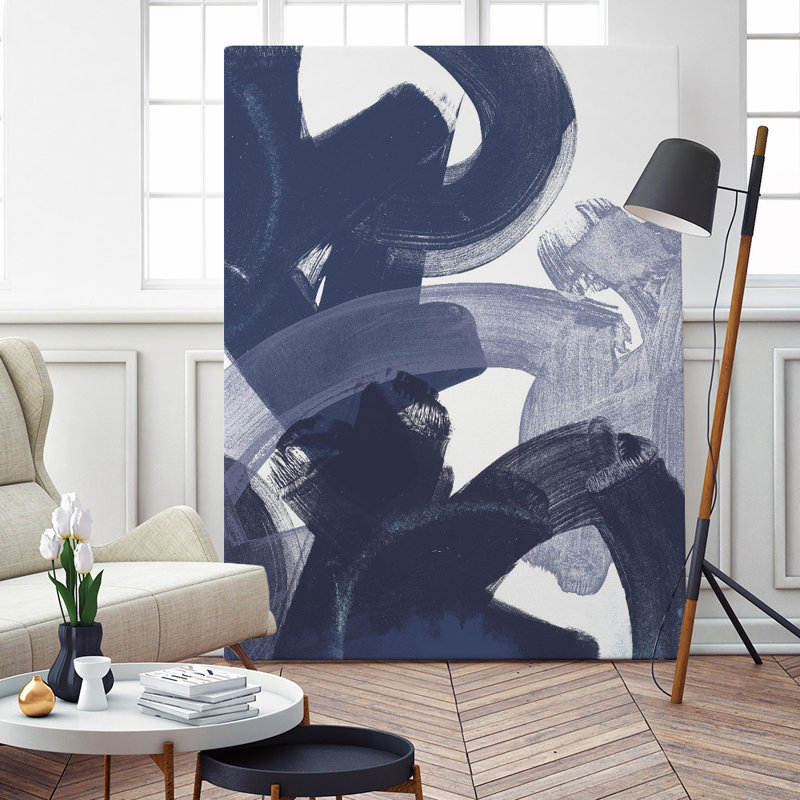 Reproduction d’art sur toile tendue, "blue on blue i" par june erica vess