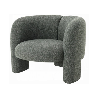 Fauteuil d'appoint l 34,40 po, tweed vert