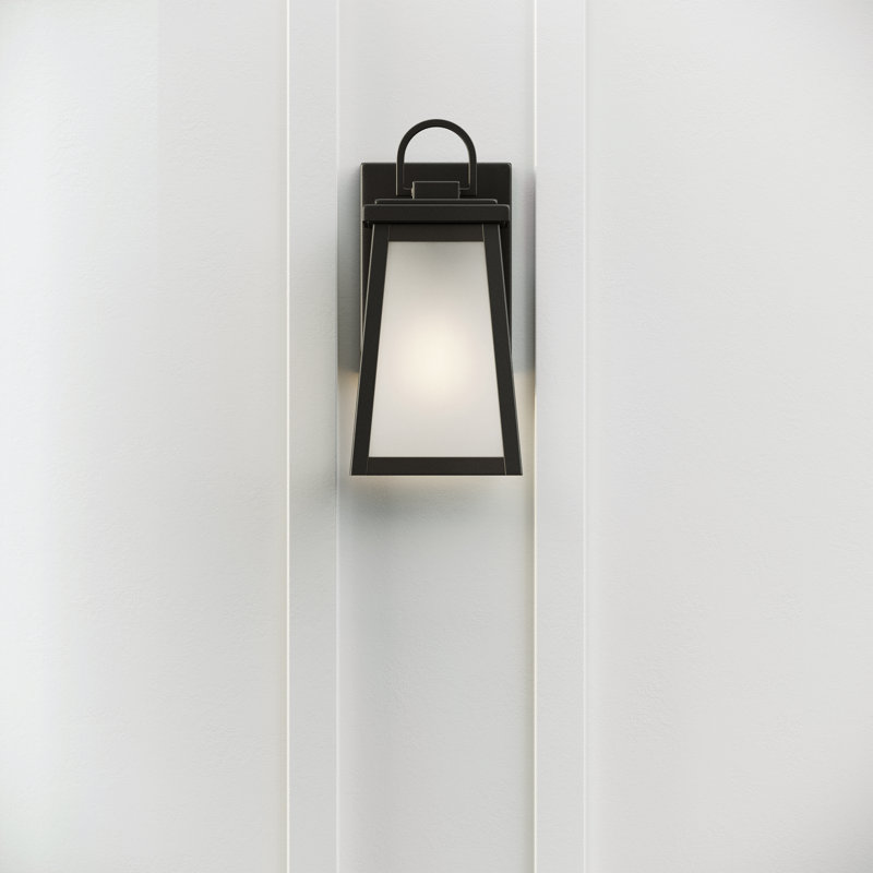 Founders 1 - Light Outdoor Wall Lantern, 11.5" H x 5.5" W x 6.63" D, Black