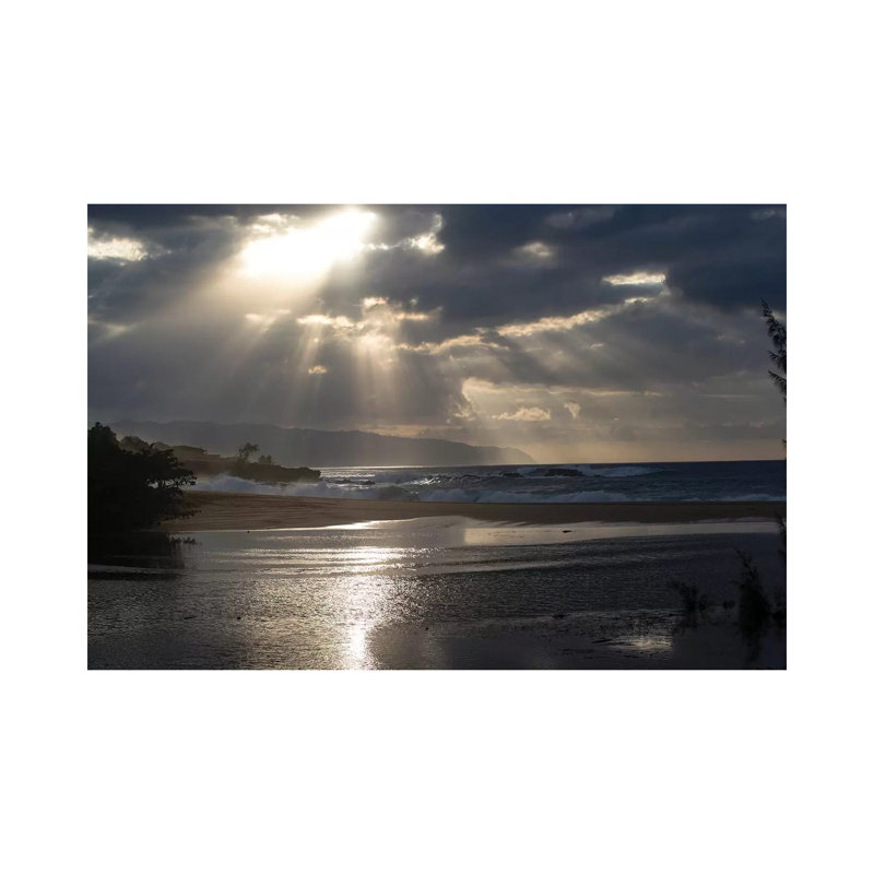 Scenic View Of Beach During Sunset, Hawaii, USA II by Panoramic Images - Wrapped Canvas Print, 20.32 cm H x 30.48 cm W