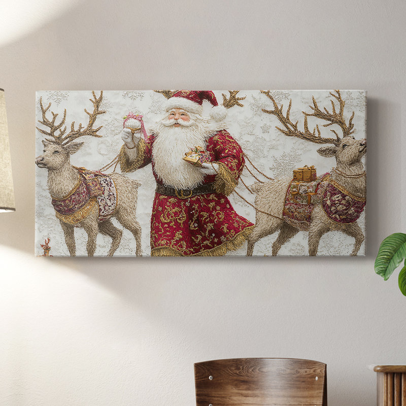 Christmas Series-XXV III - Toile tendue avec châssis - Prêt à accrocher, H 20 po x l 40 po