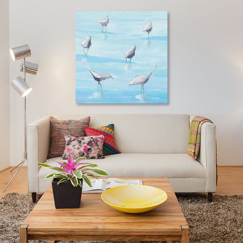«By the Water's Edge» par Phyllis Adams, reproduction sur toile tendue sur toile tendue sur châssis, Toile tendue