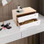 Boîte de rangement de bureau en bois à 2 niveaux avec tiroirs verrouillables-309370310
