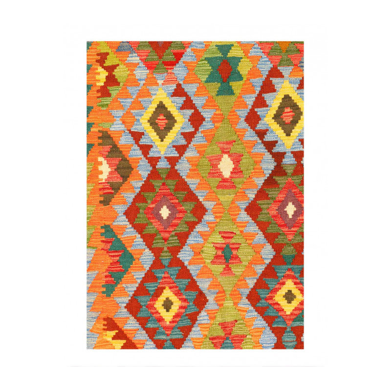 Tapis rouge à tissage plat unique 4 pi x 6 pi Nathin