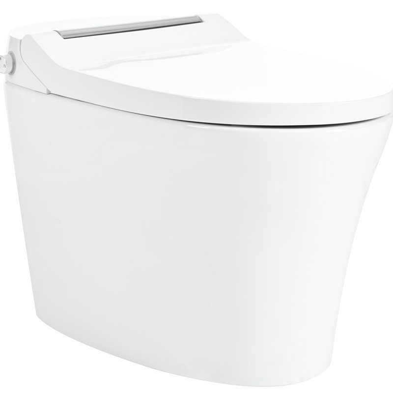 Modern Smart Toilet With Power Outage Backup & Water Conservation Flush One Piece Heated Seat Knob Control System
