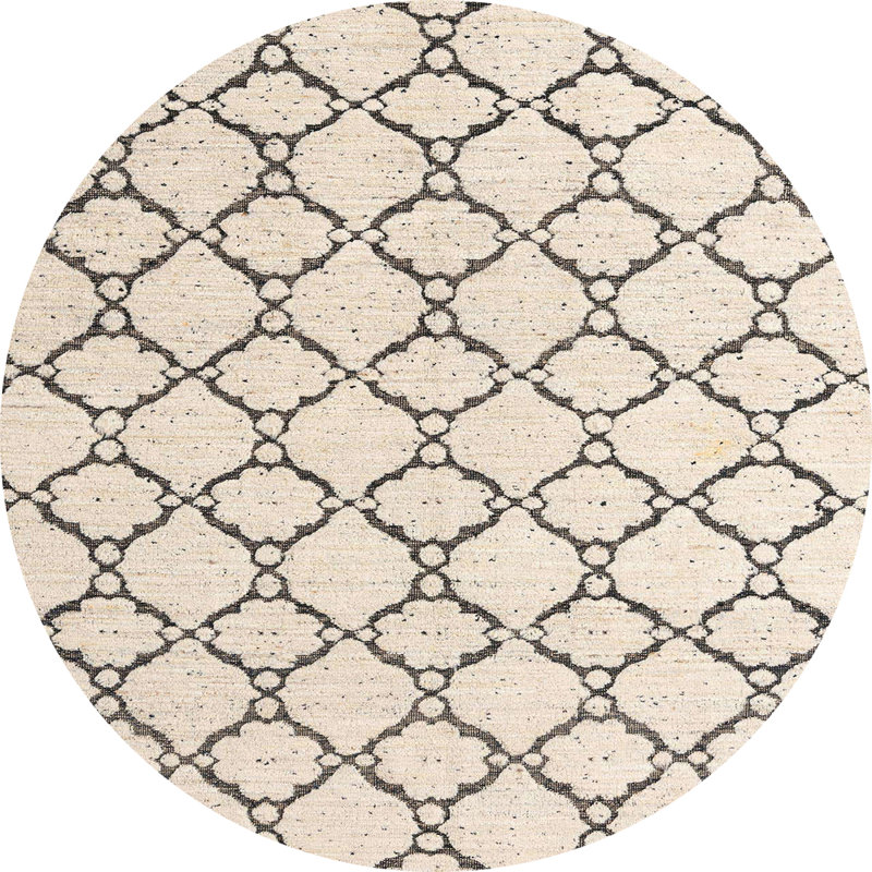Abstract Indoor Rug, Round 8'