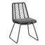 Chaise Aaron pour les loisirs en plein air avec coussins gris - style transitionnel, assemblage requis 2 jardin