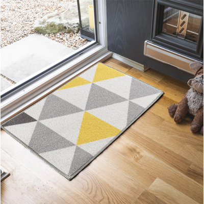 Yeprad Non-Slip Geometric Indoor Doormat
