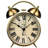 Modern & Contemporary Analogue Metal Quartz Movement / Crystal Tabletop Clock with Alarm in Brass
