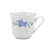 Quiana Porcelain Teacup and Saucer set, floral & sterling silver trim