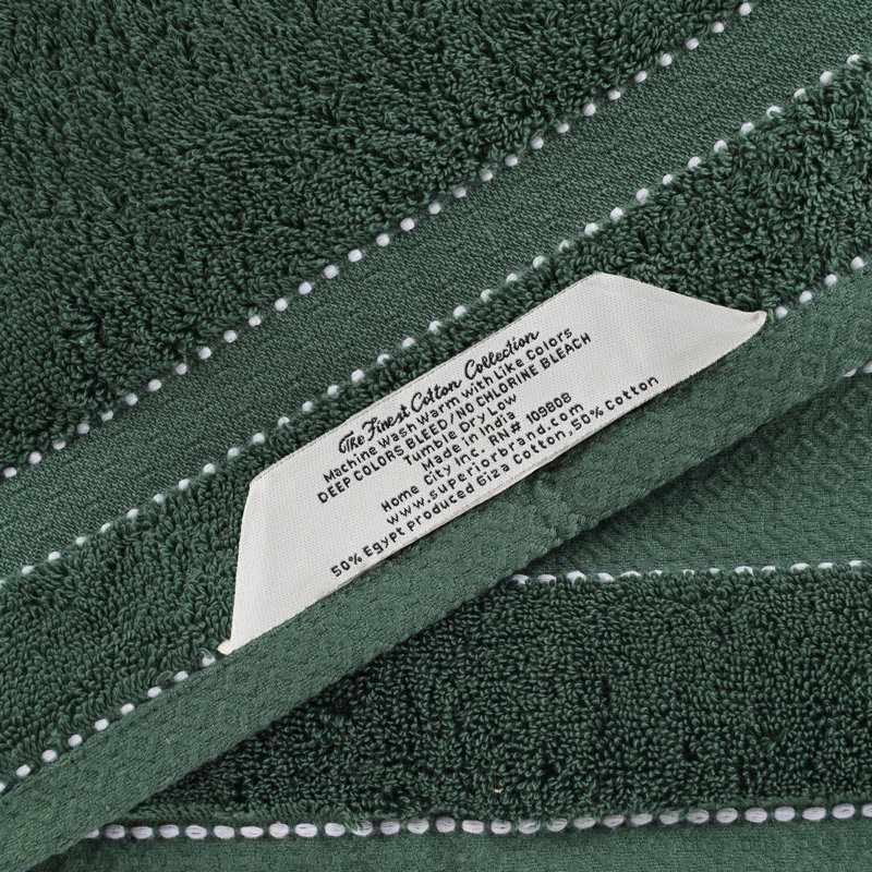 Fowlerville Egyptian Giza Cotton Wash Cloth, Forest Green