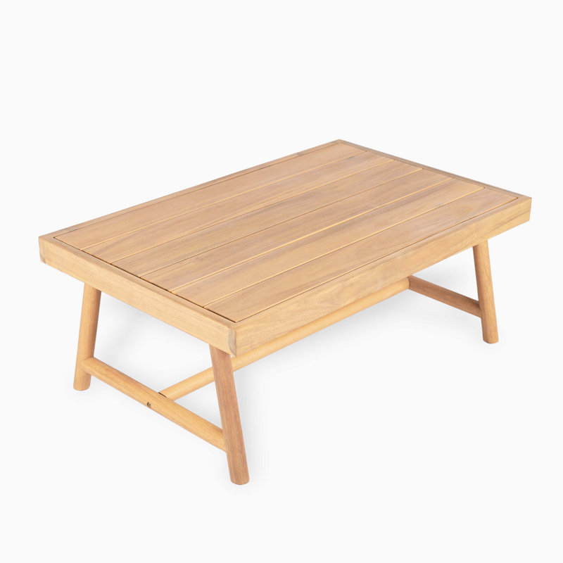 Patio Acacia Wood Rectangle Coffee Table, Teak