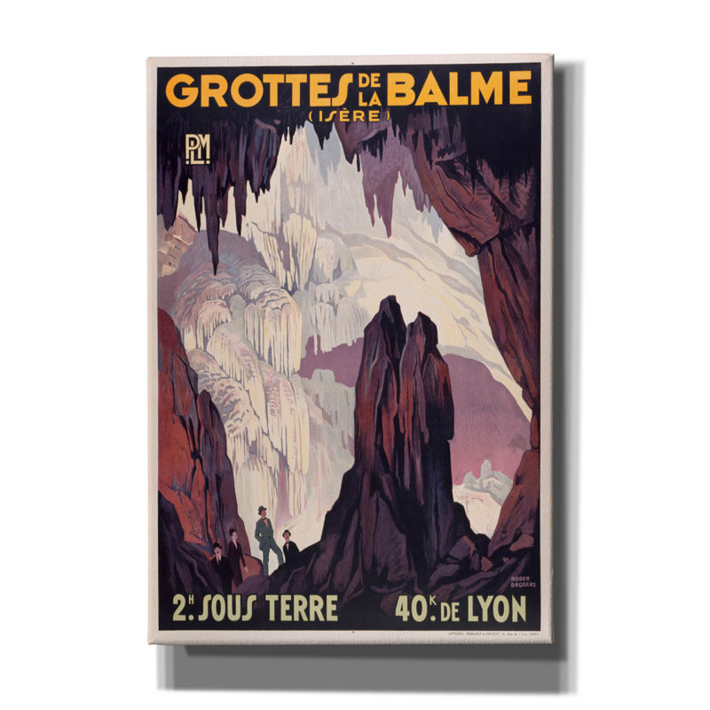 «Grottes De La Balme» par Vintage Posters, art mural sur toile
