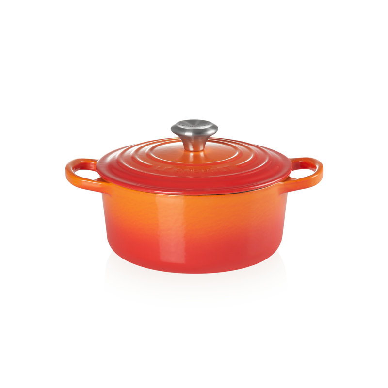 Le Creuset Cast Iron Round Casserole, Volcanic, 22cm / 3.3L
