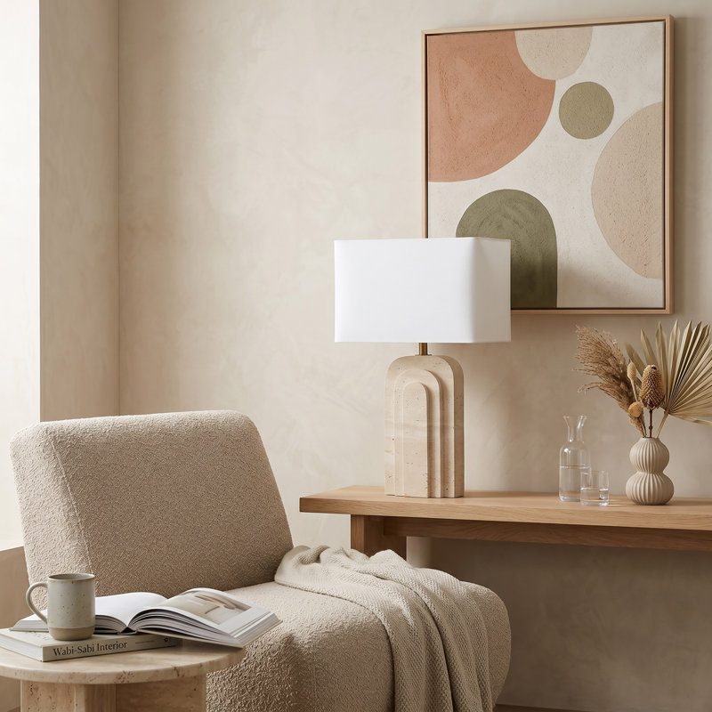 Rodrick Travertine Table Lamp