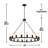 Trost 18 - Light 36" Antique Black Metal Round Chandelier