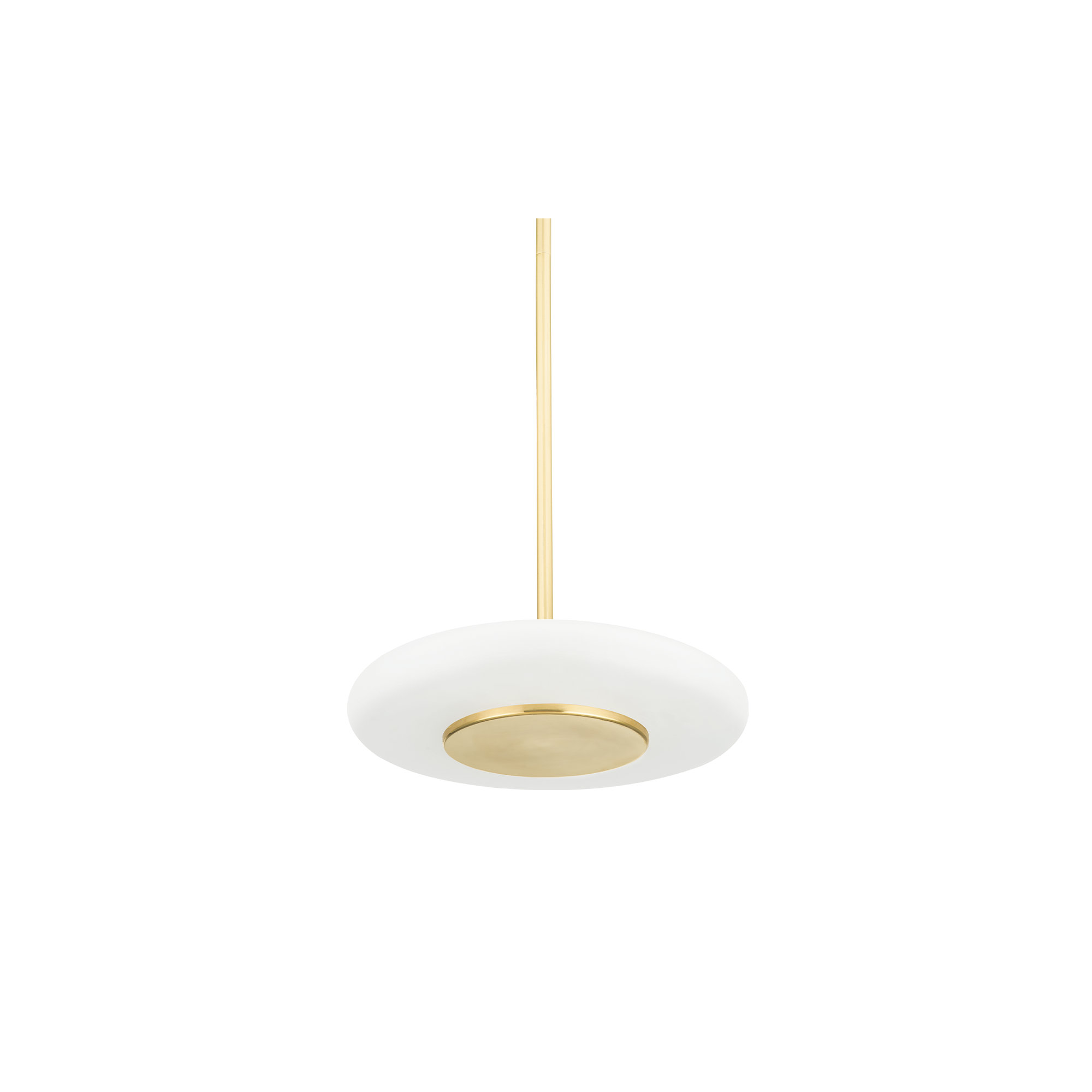 Blyford Pendant by PEMBROOKE & IVES, 7.25" H x 15.5" W x 15.5" D, Aged Brass