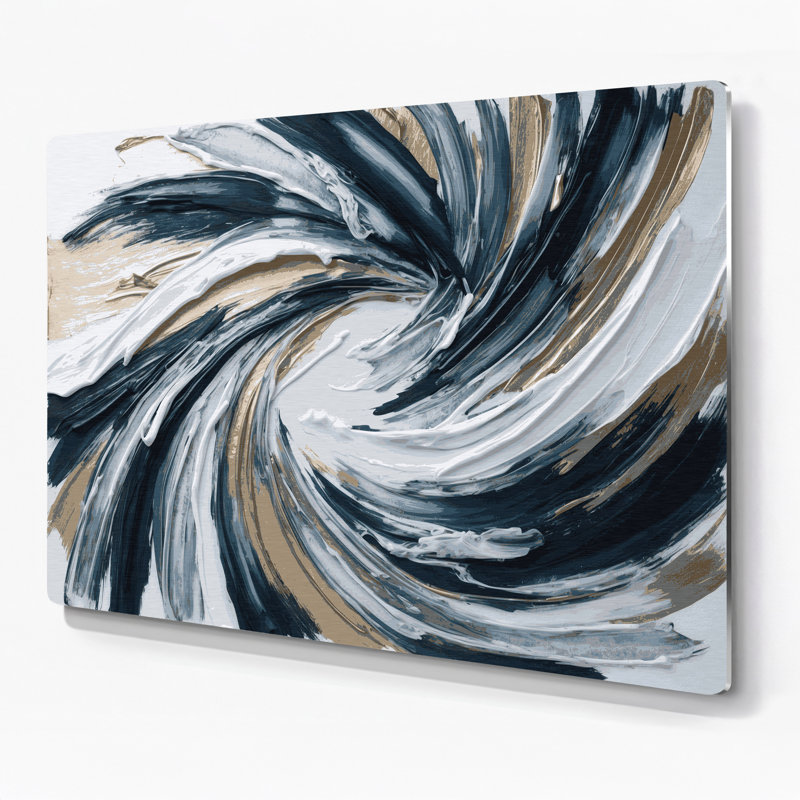 «Lyrical Abstraction 47», art mural en métal gris, H 12 po x l 18 po