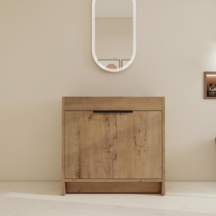 36" Free-Standing Single Bathroom Vanity Base With Adjustable Shelf