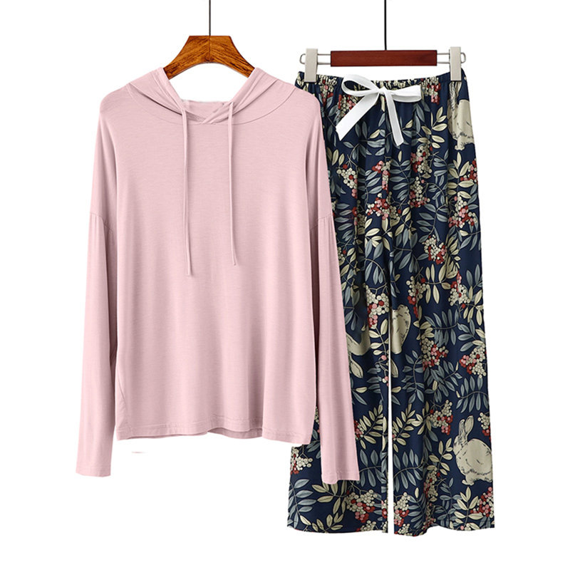 Ensemble de pyjama à capuchon imprimé