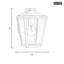 Luminaire d'extérieur 1 lumière Kennewick au fini noir texturé avec abat-jour transparent-112738260-112738250-112738244