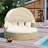 Sublime Round Rattan Patio Daybed With Retractable Canopy And Removable Cushions-1366646985-1366646996