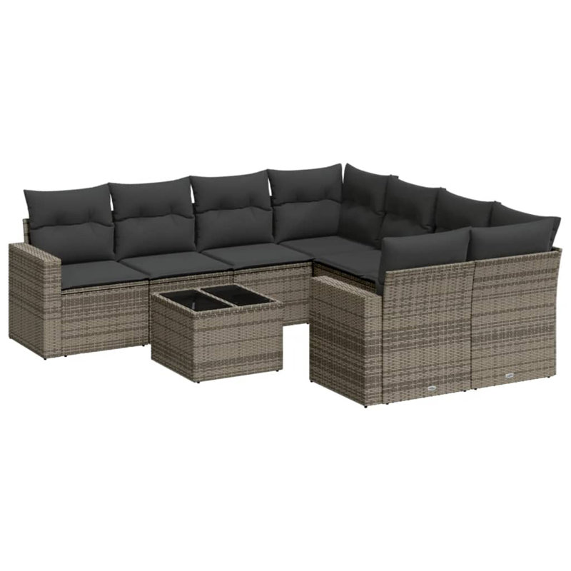 Vidaxl Garden Sofa Set Grey