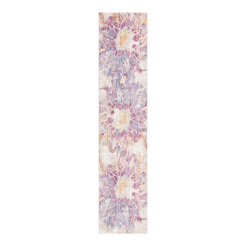 Tapis Red Barrel Studio® Imersion Deepa, Tapis de couloir 2 pi 6 po x 12 pi